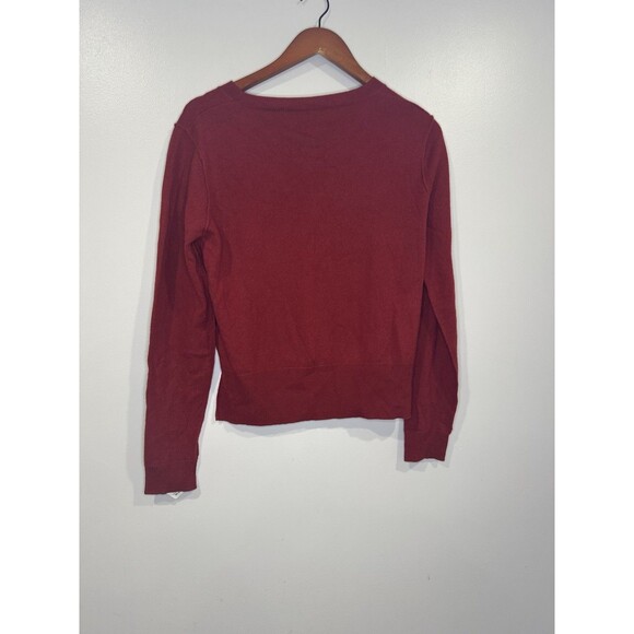 Autumn Cashmere Red High Low Sweater, size L Trendy Classic Career Office - Picture 4 of 9